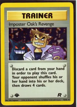 VINTAGE POKEMON TEAM ROCKET 1st EDITION-Imposter Oak's Revenge 76/82 Uncommon NM - Image 1