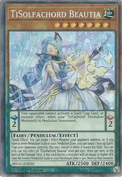 TiSolfachord Beautia (CR) ANGU-EN020 Ancient Guardians Yu-Gi-Oh 1st Edition NM - Image 1