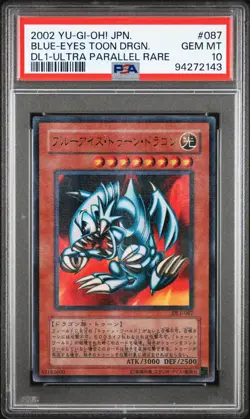 2002 YU-GI-OH! JAPANESE DUELIST LEGACY VOLUME 1 BLUE-EYES TOON DRAGON PSA 10 - Image 1