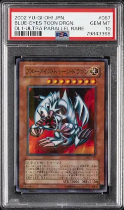 2002 YU-GI-OH! JAPANESE DUELIST LEGACY VOLUME 1 BLUE-EYES TOON DRAGON PSA 10 - Image 1