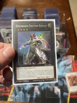 Evilswarm Exciton Knight (Silver) Ultra Rare BLC1-EN05 NM 1st Ed Yu-Gi-Oh! - Image 1