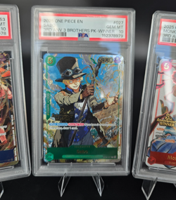 2025 One Piece 3rd Anv 3 Brthrs Winner Sabo Luffy Ace Sequential Set (3) PSA 10 - Image 3