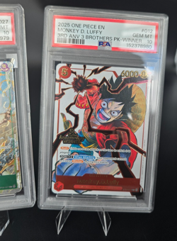 2025 One Piece 3rd Anv 3 Brthrs Winner Sabo Luffy Ace Sequential Set (3) PSA 10 - Image 4