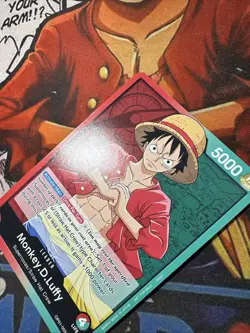 Pre-Errata Monkey.D.Luffy (003) OP01-003 One Piece Demo Deck Card Leader - Image 2