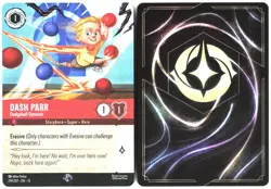 Disney Lorcana TCG Dash Parr - Dodgeball Dynamo 219/207 Epic Foil Attack Of The - Image 3