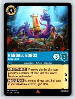 #153 Randall Boggs - Scary Smart - Rare 2026 Disney Lorcana Attack of the Vine - Image 1
