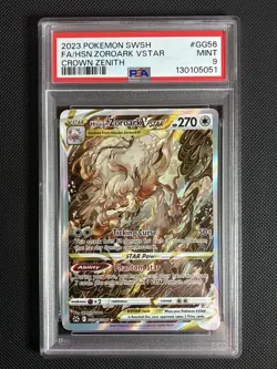 2023 POKEMON SWORD & SHIELD CROWN ZENITH FULL ART/HISUIAN ZOROARK VSTAR PSA 9 - Image 1
