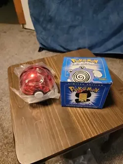 1999 Burger King Pokemon 23K Gold Plated Card Poliwhirl #61 Sealed Ball COA - Image 1