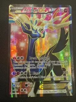 Pokemon TCG Xerneas EX 146/146 XY Base Ultra Rare Holo Foil Card Full Art - Image 1