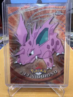 Pokemon Card - 2000 Topps Chrome Series 1 Nidorino #33 Holo Foil NM vintage - Image 1