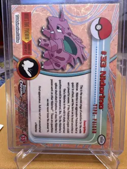 Pokemon Card - 2000 Topps Chrome Series 1 Nidorino #33 Holo Foil NM vintage - Image 2