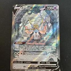 Pokemon TCG Zacian v GG48/GG70 Crown Zenith Holo Ultra Rare Card NM Condition - Image 1