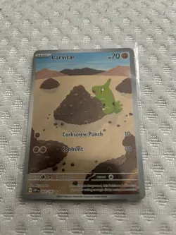 Pokemon TCG Larvitar NM IR 203/197 Sv03: Obsidian Flames Holo Card - Image 1