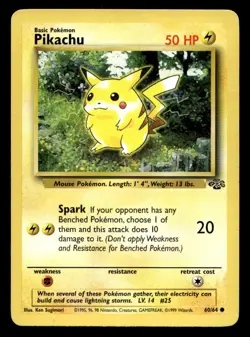 Jungle Pikachu #60/64 Pokemon TCG Single Card - Image 1