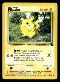 Jungle Pikachu #60/64 Pokemon TCG Single Card - Image 1