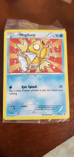 SEALED Magikarp XY143 Promo Holo Card XY Set Basic 30HP Epic Splash 2016 NM - Image 1
