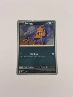 Scraggy SVP186 Black Star Promo Rare Cosmos Holo Pokemon TCG Card NM - Image 1