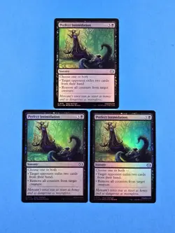 3x Perfect Intimidation Lorwyn Eclipsed Sorcery ECL Magic Card Mtg 115 Foil - Image 1