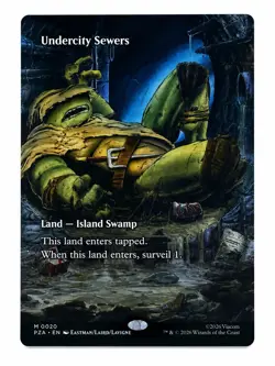 MTG TMNT Undercity Sewers Borderless Land Rare NM Magic - Image 1