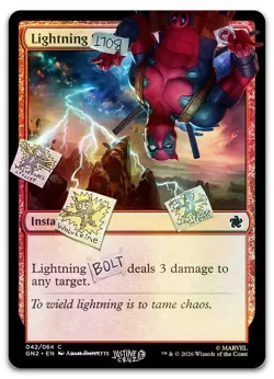 Lightning Bolt (042) #42 (Foil) (NM) Secret Lair Drop SLD Magic MTG - Image 1