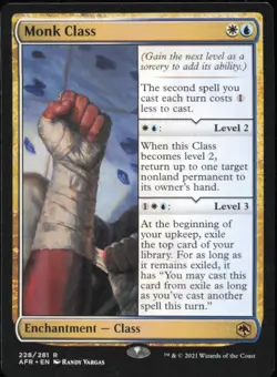 Monk Class 228 Rare Adventures in the Forgotten Realms Magic: The Gathering NM - Image 1