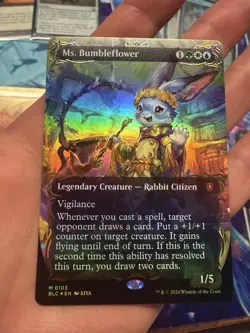 Magic: The Gathering - Ms. Bumbleflower BLC 0103 Borderless Raised Foil English - Image 2
