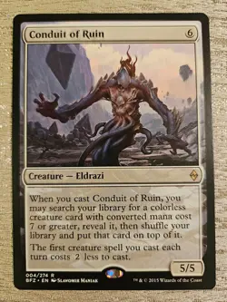 Conduit of Ruin Magic: The Gathering Zendikar Rare Near Mint (004/274) - Image 1