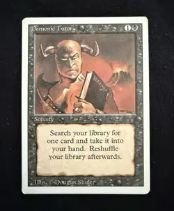 Demonic Tutor Revised Edition MTG Sorcery Black Uncommon Regular English WotC - Image 1