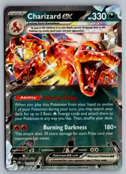 Charizard ex SV03: Obsidian Flames OBF 125/197 Double Rare NM - Image 1