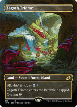 x1 Zagoth Triome IKO MTG 313 BORDERLESS RARE M/NM 1x - Image 1