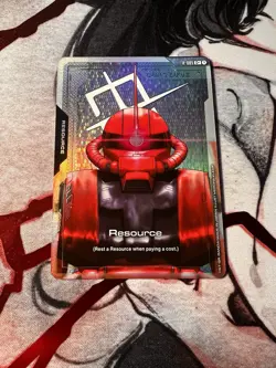 Gundam The Card Game Resource R-005 Char's Zaku II C+ Alt Art Holo Foil NM - Image 1