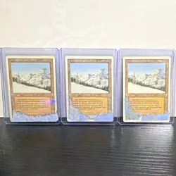 Magic The Gathering Revised Taiga Land x3 Water Damaged - Image 1