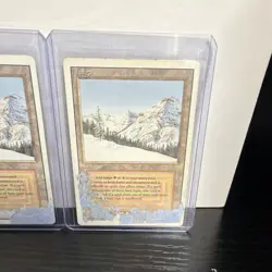 Magic The Gathering Revised Taiga Land x3 Water Damaged - Image 2