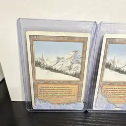 Magic The Gathering Revised Taiga Land x3 Water Damaged - Image 4