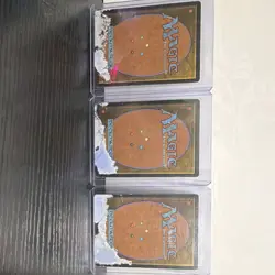 Magic The Gathering Revised Taiga Land x3 Water Damaged - Image 5