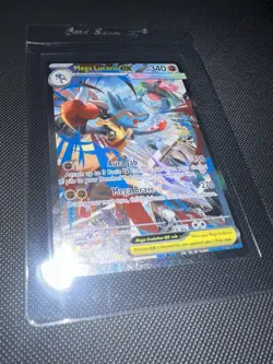 Mega Lucario Ex 179/132 Mega Evolution Secret illustration Rare Pokemon Card NM - Image 3