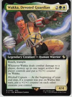 MTG TCG Wakka, Devoted Guardian (Extended Art) R Commander: FINAL FANTASY 190 - Image 1