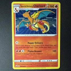 🔥 Special Delivery Charizard SWSH075 Black Star Promo Pokemon Card Holo - Image 1