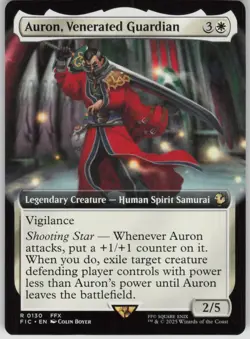 MTG TCG Auron, Venerated Guardian (Extended Art) R Commander: FINAL FANTASY 130 - Image 1
