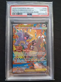 2025 Pokemon Meg En Mega Kangaskhan ex #182 Special Illustration Rare PSA 10 - Image 1