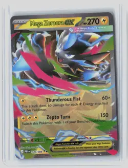 Mega Zeraora ex 027/084 Double Rare Pitch Black Pokemon Holo Near Mint - Image 1