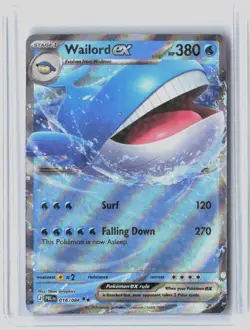 Wailord ex 016/084 Double Rare Pitch Black Pokemon Holo Near Mint - Image 1