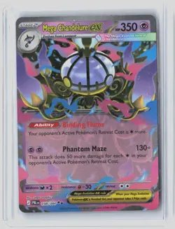 Mega Chandelure ex 038/084 Double Rare Pitch Black Pokemon Holo Near Mint - Image 1
