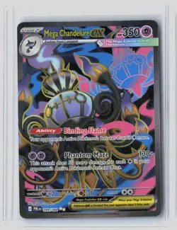 Mega Chandelure ex 099/084 Ultra Rare Pitch Black Pokemon Holo Near Mint - Image 1