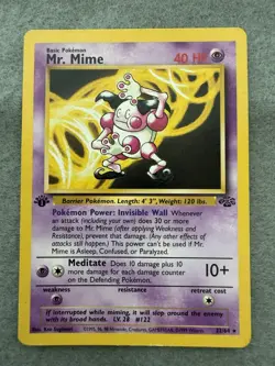 1999 Pokemon TCG Mr. Mime 22/64 Jungle 1st Edition (LP) - Image 1
