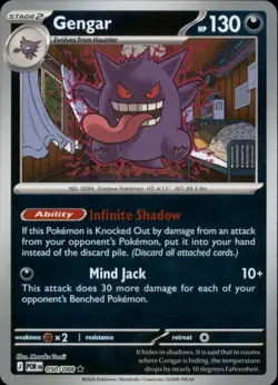 Gengar 050/088 Rare Perfect Order Pokemon Reverse Holo Near Mint - Image 1