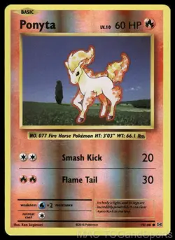 Ponyta 19/108 Reverse Holo Evolutions Pokemon TCG LP - Image 1