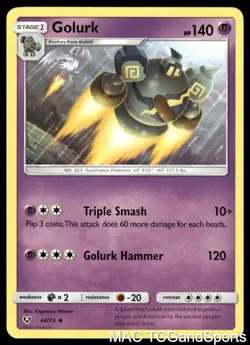 Golurk 44/73 Shining Legends Pokemon TCG LP - Image 1