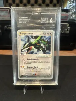 2003 POKEMON EX DRAGON FRONTIERS #97 RAYQUAZA EX-HOLO TAG 6 - Image 1