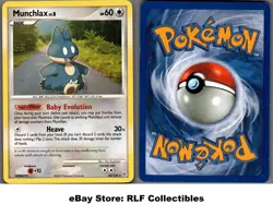 2007 Pokemon, Diamond & Pearl , #33/130 Munchlax Lv. 8, Rare - Image 1